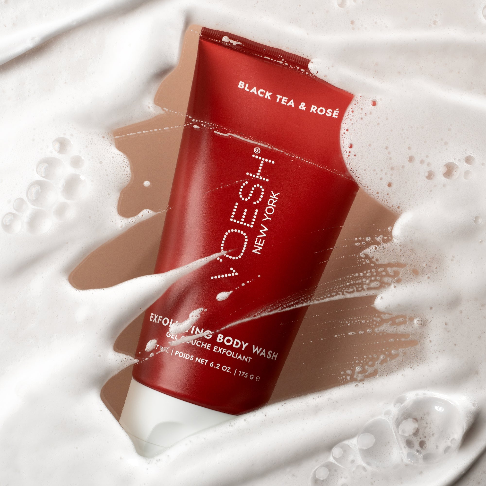 Exfoliating Body Wash Black Tea & Rosé - Sugar Scrub with Plant-Derived AHAs