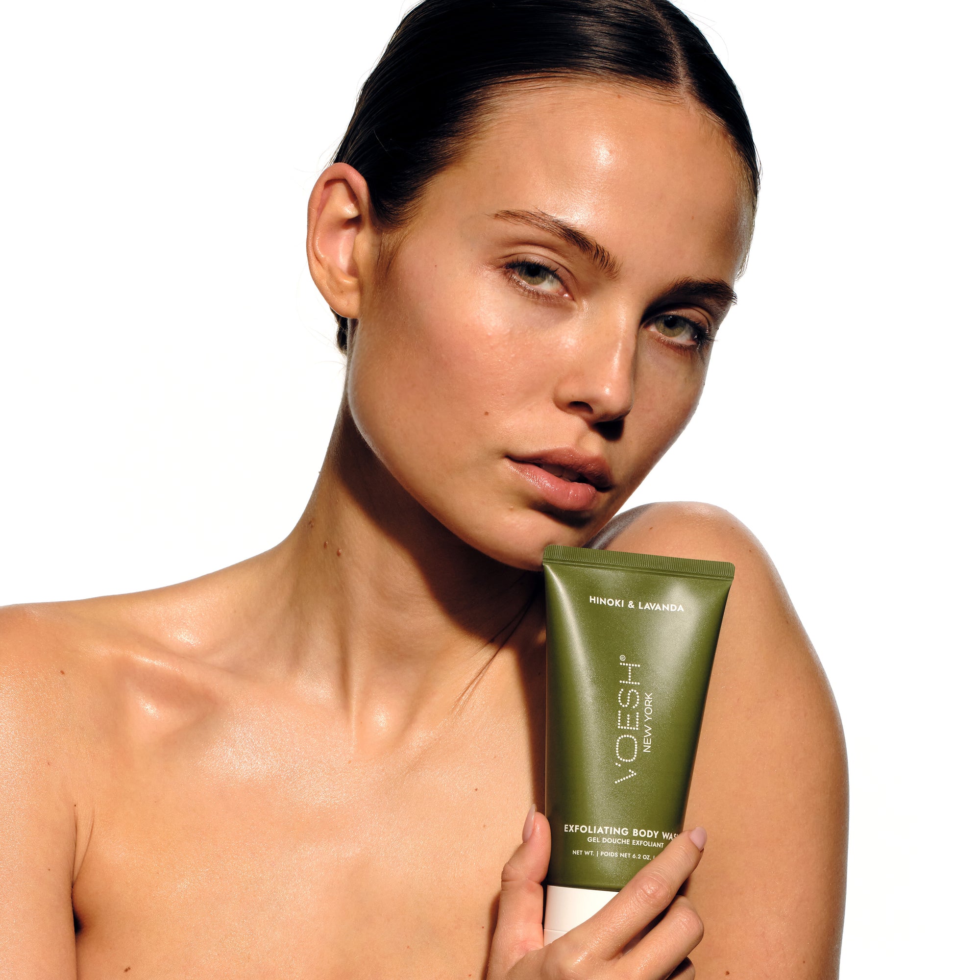 Exfoliating Body Wash Hinoki & Lavanda - Sugar Scrub with Plant-Derived AHAs