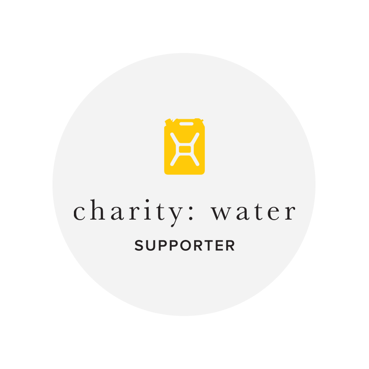 Charity Water Supporter yellow and black logo