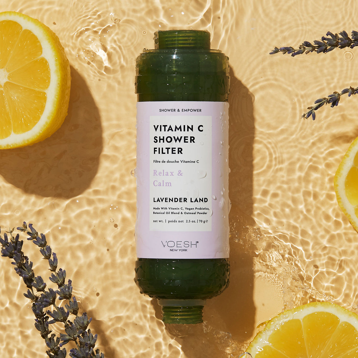 VOESH New York's Vitamin C Shower Filter in Lavender Land