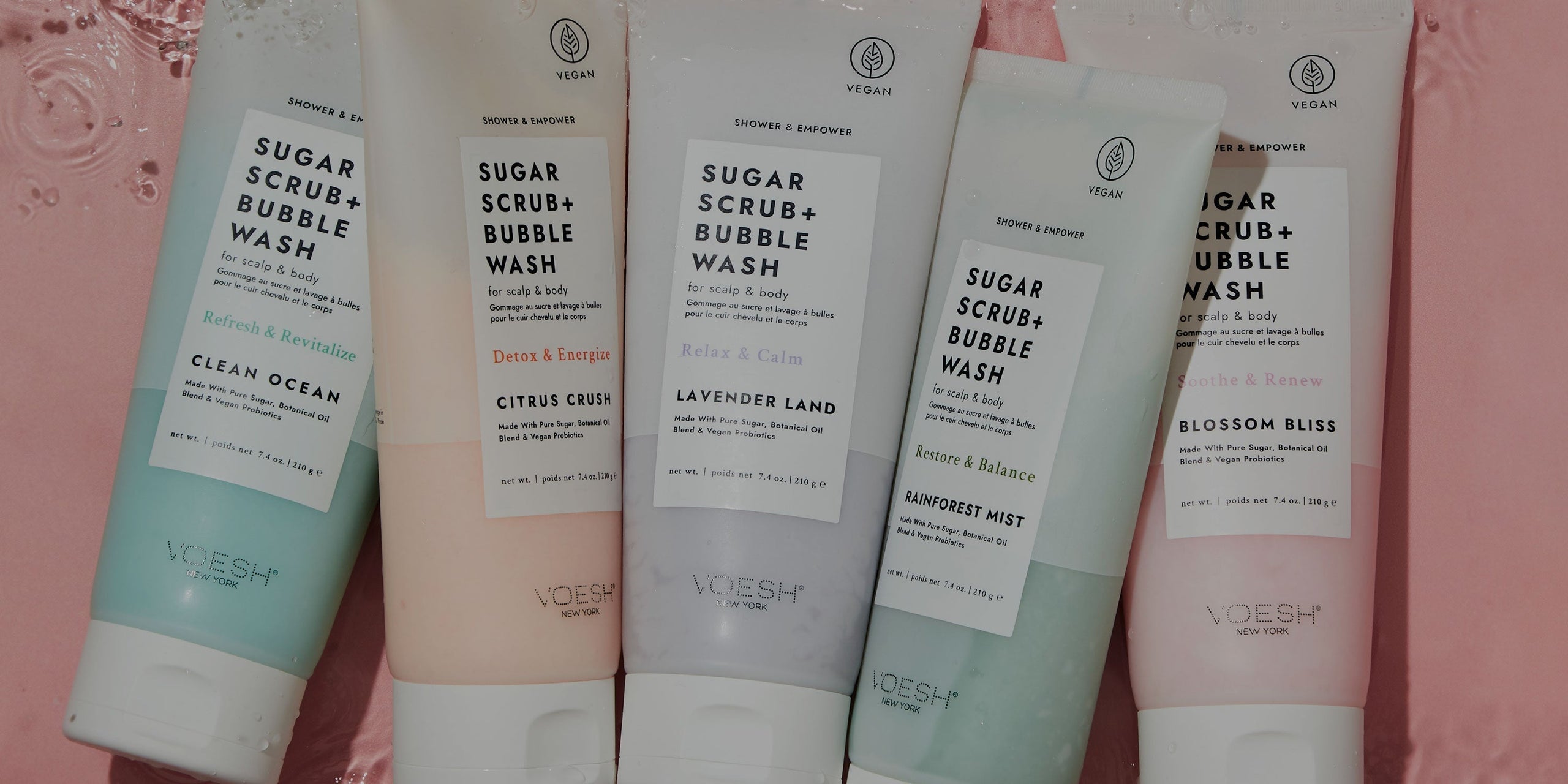 Collection of Shower and Empower Sugar scrubs