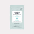 Collagen gloves with mint & botanical Extracts on gray background
