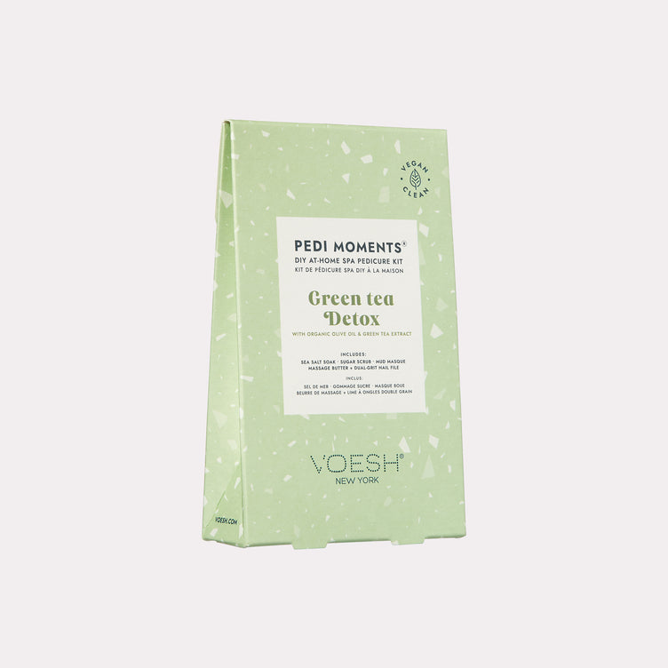 Pedi Moments Green Tea Detox in packaging on a white background.