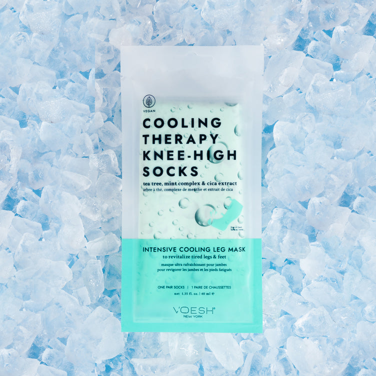 Cooling Therapy Knee High Socks on ice