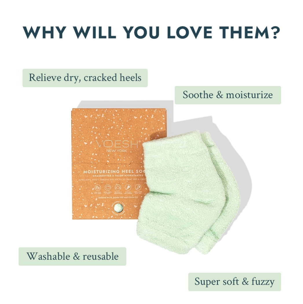 Moisturizing Heel Socks-Mint