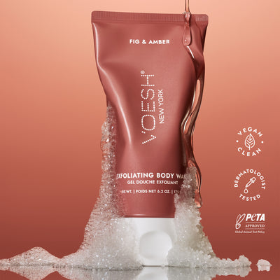 Exfoliating Body Wash Fig & Amber - Sugar Scrub with Plant-Derived AHAs