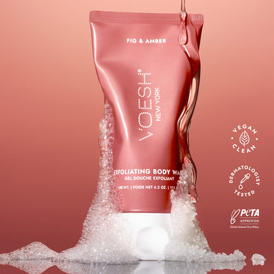 Exfoliating Body Wash Fig & Amber - Sugar Scrub with Plant-Derived AHAs