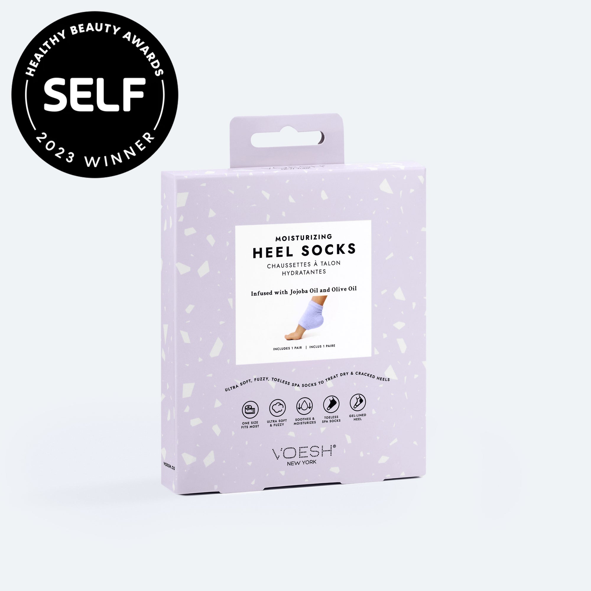 Moisturizing Heel Socks - Purple