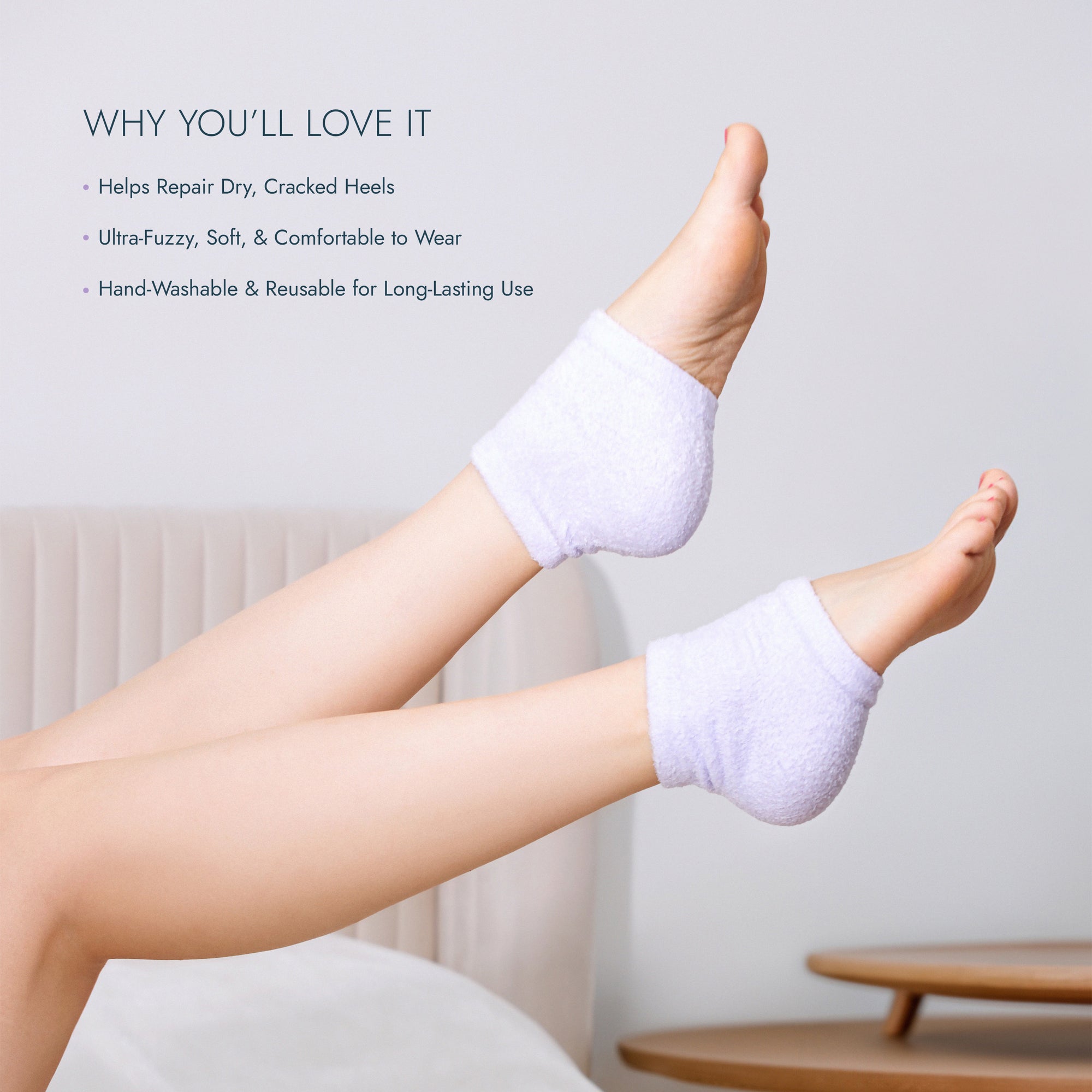 Moisturizing Heel Socks - Purple