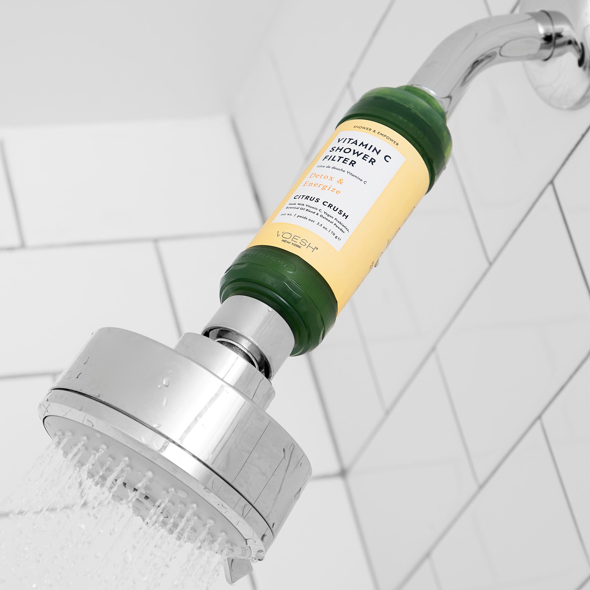 Citrus Crush Vitamin C Shower Filter installed