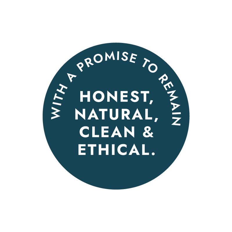 With a Promise to remain honest, natural, clean & ethical badge