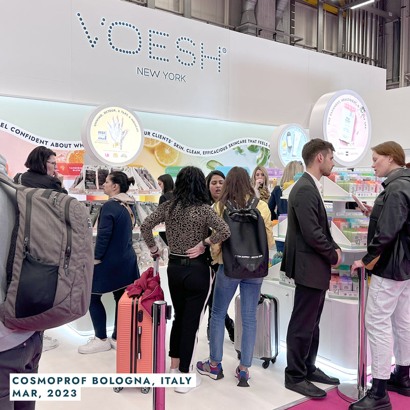 image of crowd at the voesh booth at cosmoprof bologna in 2023