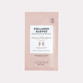Collagen Gloves with argan oil packet on white background